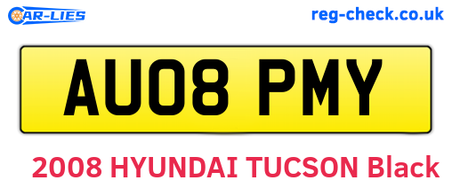 AU08PMY are the vehicle registration plates.