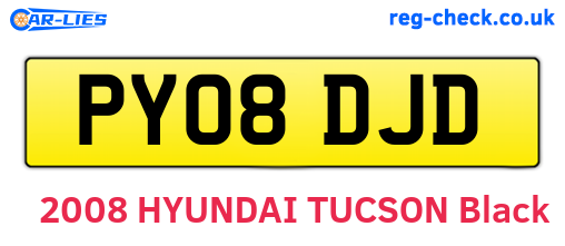 PY08DJD are the vehicle registration plates.