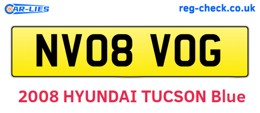 NV08VOG are the vehicle registration plates.
