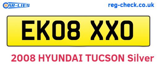EK08XXO are the vehicle registration plates.