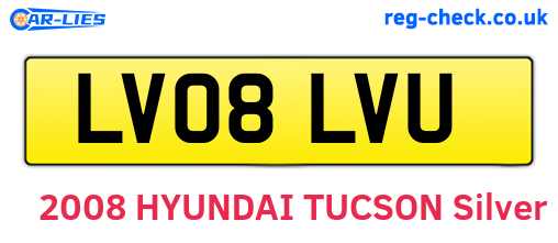 LV08LVU are the vehicle registration plates.