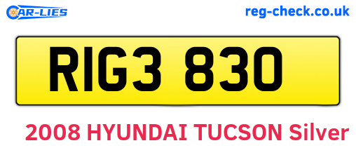 RIG3830 are the vehicle registration plates.
