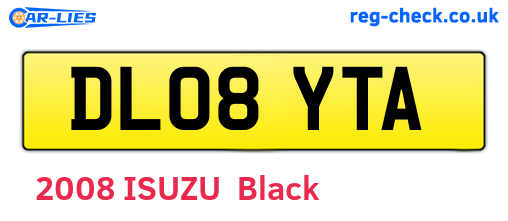 DL08YTA are the vehicle registration plates.