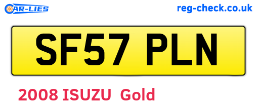 SF57PLN are the vehicle registration plates.