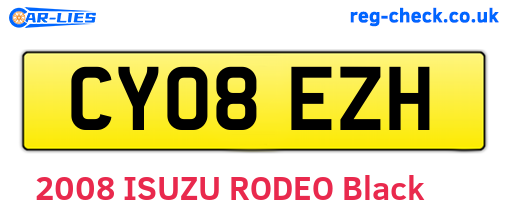 CY08EZH are the vehicle registration plates.