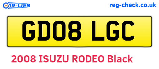 GD08LGC are the vehicle registration plates.