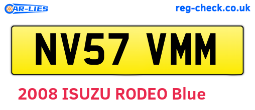 NV57VMM are the vehicle registration plates.