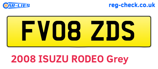 FV08ZDS are the vehicle registration plates.