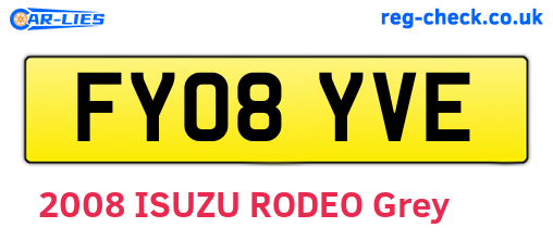 FY08YVE are the vehicle registration plates.