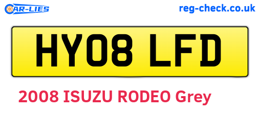 HY08LFD are the vehicle registration plates.