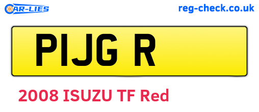 P1JGR are the vehicle registration plates.