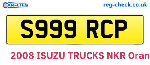 S999RCP are the vehicle registration plates.