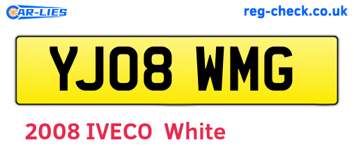 YJ08WMG are the vehicle registration plates.