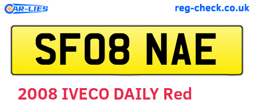 SF08NAE are the vehicle registration plates.