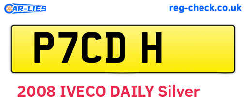 P7CDH are the vehicle registration plates.