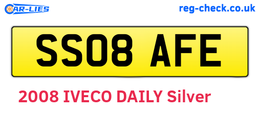 SS08AFE are the vehicle registration plates.