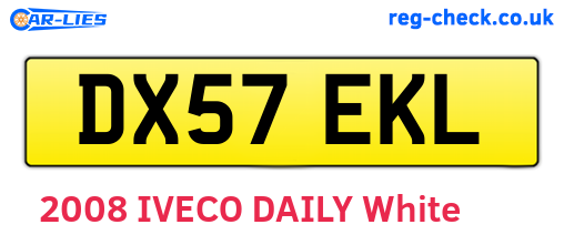 DX57EKL are the vehicle registration plates.