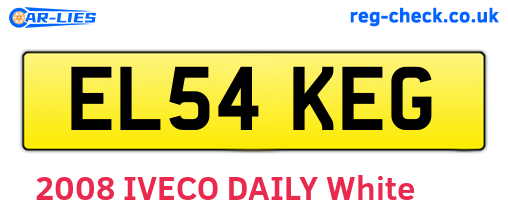 EL54KEG are the vehicle registration plates.