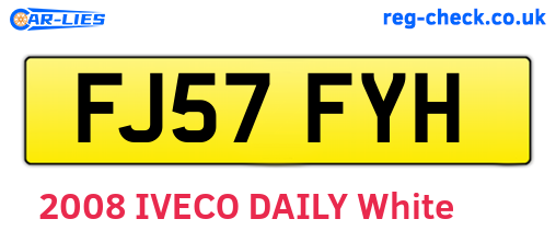 FJ57FYH are the vehicle registration plates.