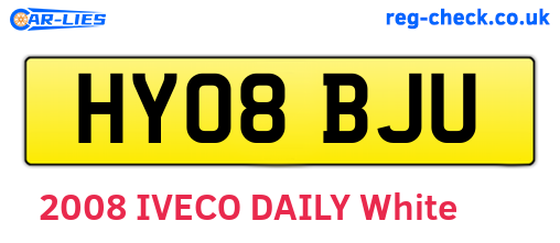 HY08BJU are the vehicle registration plates.