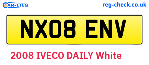 NX08ENV are the vehicle registration plates.