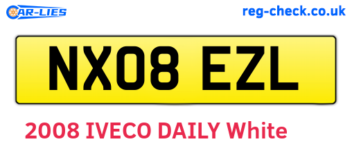 NX08EZL are the vehicle registration plates.
