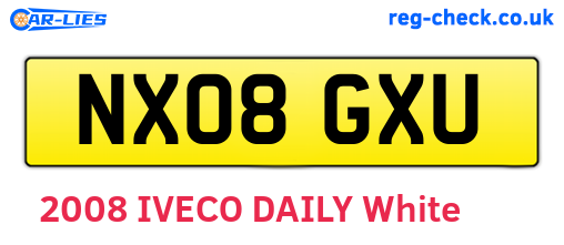 NX08GXU are the vehicle registration plates.