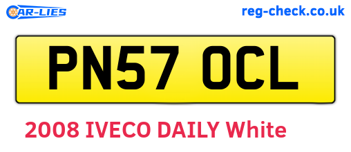 PN57OCL are the vehicle registration plates.