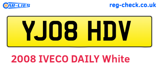 YJ08HDV are the vehicle registration plates.