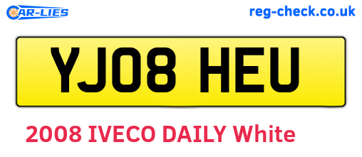 YJ08HEU are the vehicle registration plates.