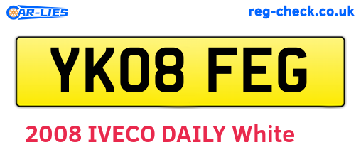 YK08FEG are the vehicle registration plates.