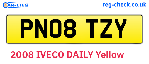 PN08TZY are the vehicle registration plates.