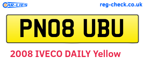 PN08UBU are the vehicle registration plates.