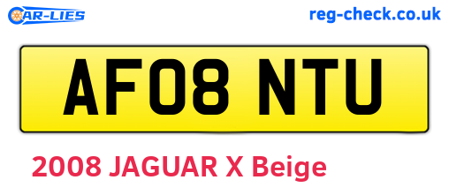 AF08NTU are the vehicle registration plates.