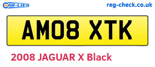AM08XTK are the vehicle registration plates.