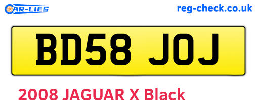 BD58JOJ are the vehicle registration plates.