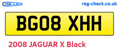 BG08XHH are the vehicle registration plates.