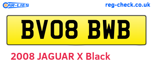 BV08BWB are the vehicle registration plates.
