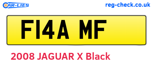 F14AMF are the vehicle registration plates.