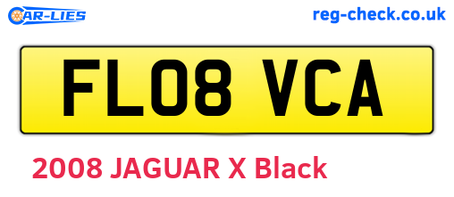 FL08VCA are the vehicle registration plates.