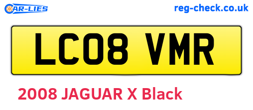 LC08VMR are the vehicle registration plates.
