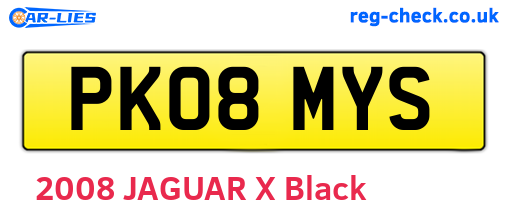 PK08MYS are the vehicle registration plates.
