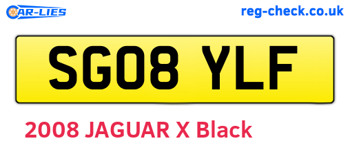 SG08YLF are the vehicle registration plates.