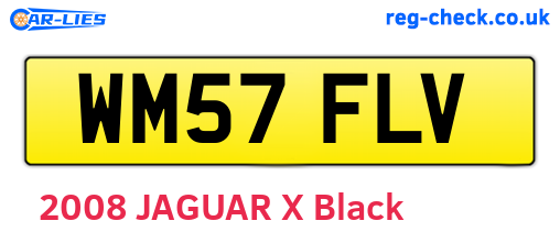 WM57FLV are the vehicle registration plates.