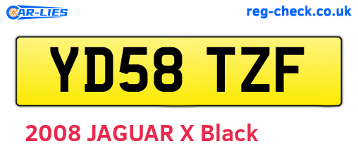 YD58TZF are the vehicle registration plates.