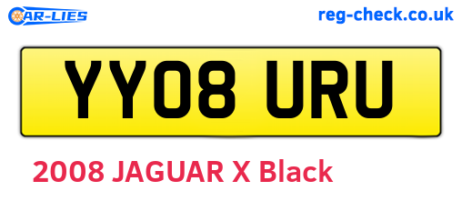 YY08URU are the vehicle registration plates.