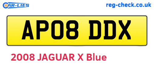 AP08DDX are the vehicle registration plates.