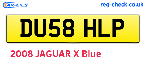 DU58HLP are the vehicle registration plates.