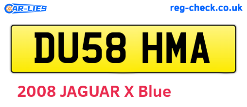 DU58HMA are the vehicle registration plates.