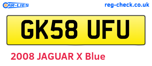 GK58UFU are the vehicle registration plates.